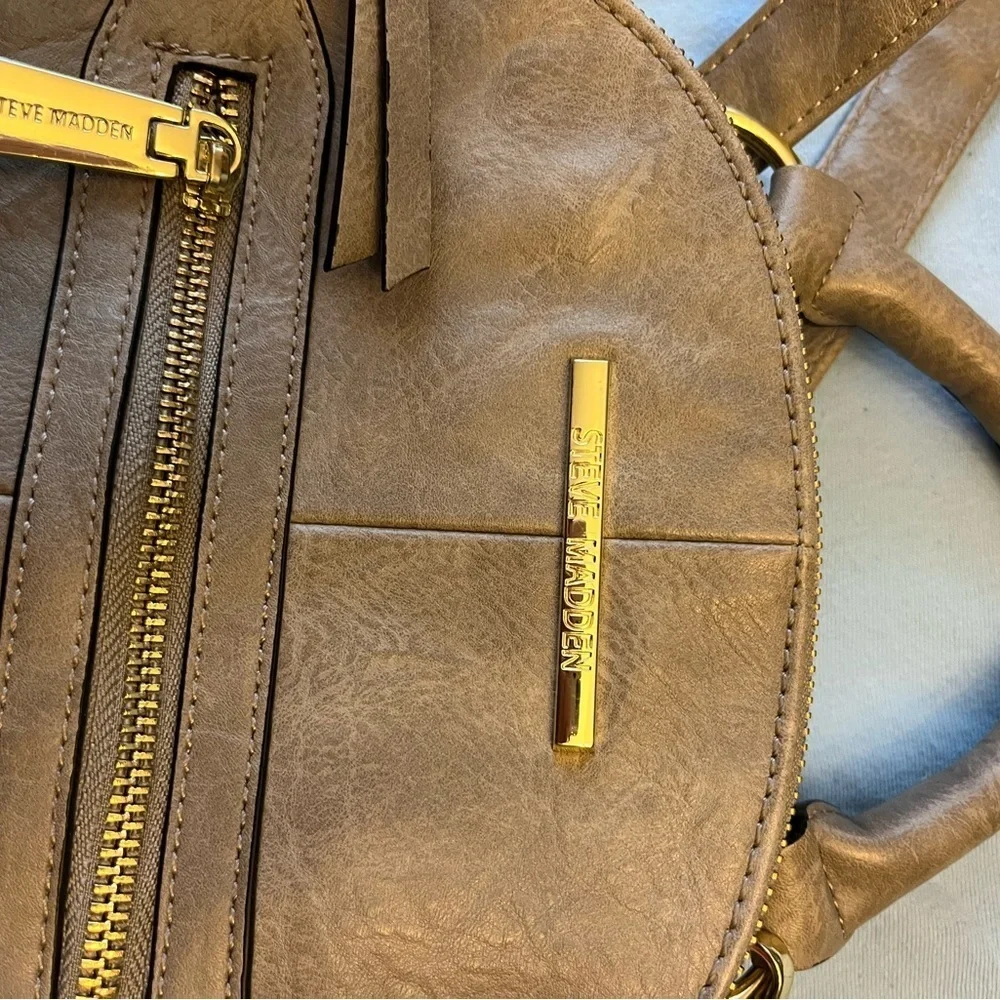 Steve Madden Taupe Backpack with Gold Accents BRAND NEW